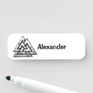 Valknut~ (Wavy) Name Tag