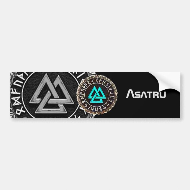 Valknut (Winding) Bumper Sticker (Front)
