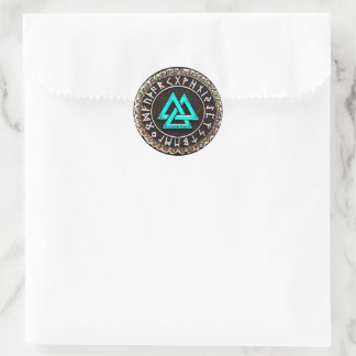 Valknut (Winding) Classic Round Sticker