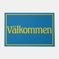 Välkommen Welcome in Swedish Flag Colours