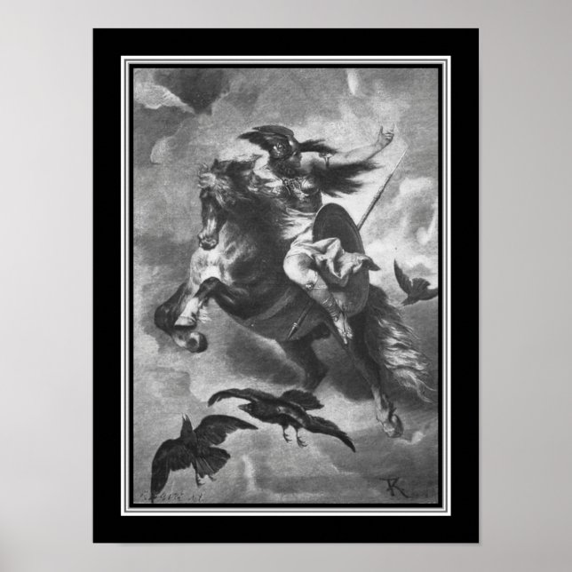 "Valkyrie" 1884 Norse Mythology Poster (Front)