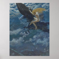 Valkyrie rides a winged horse - Dream Idyll