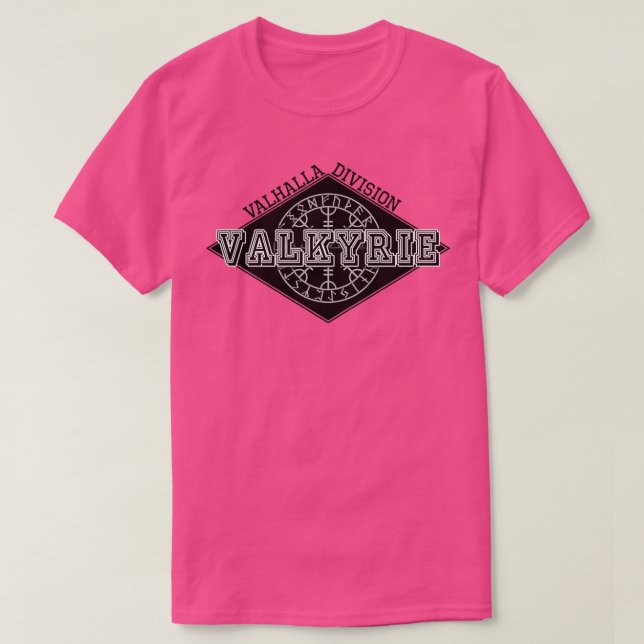 Valkyrie Viking Varsity Style T-Shirt (Design Front)
