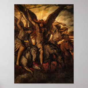 Valkyries, 1871 by Elisabeth Jerichau-Baumann Poster