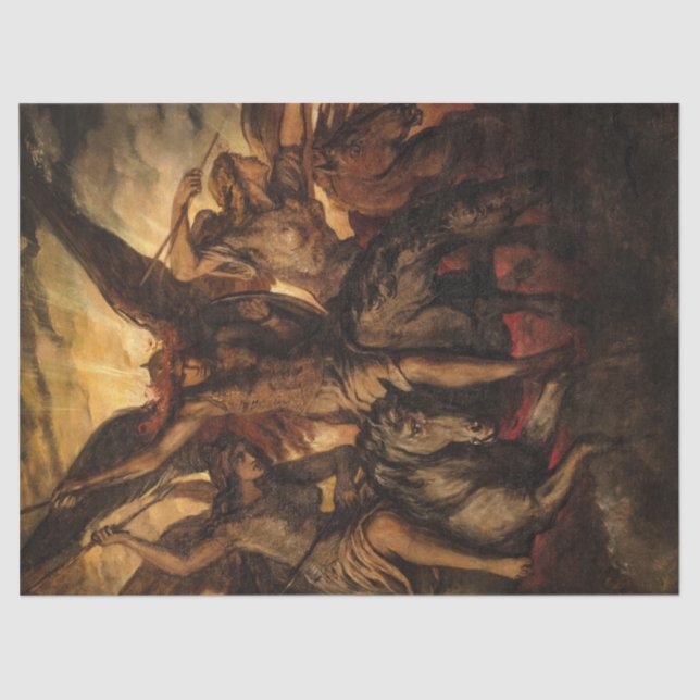 Valkyries by Elisabeth Jerichau-Baumann Tissue Paper (Front)