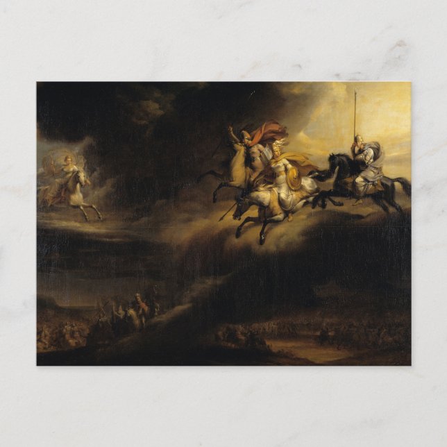 Valkyries Riding into Battle by Johan Sandberg Postcard (Front)