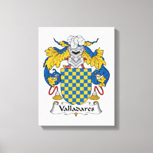 Valladares Family Crest Canvas Print