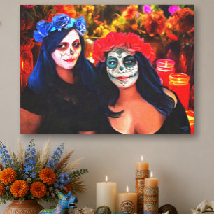 Vallarta Catrinas Flowers & Candles 1718 Art Canvas Print