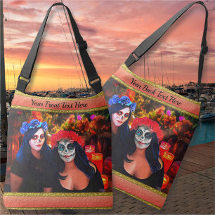 Vallarta Catrinas with Flowers & Candles 1718 Crossbody Bag