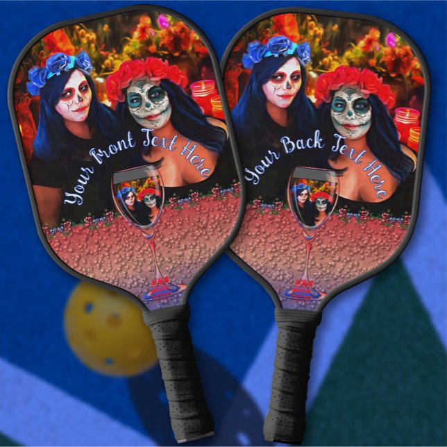 Vallarta Catrinas with Wine 1718 Pickleball Paddle (Creator Uploaded)