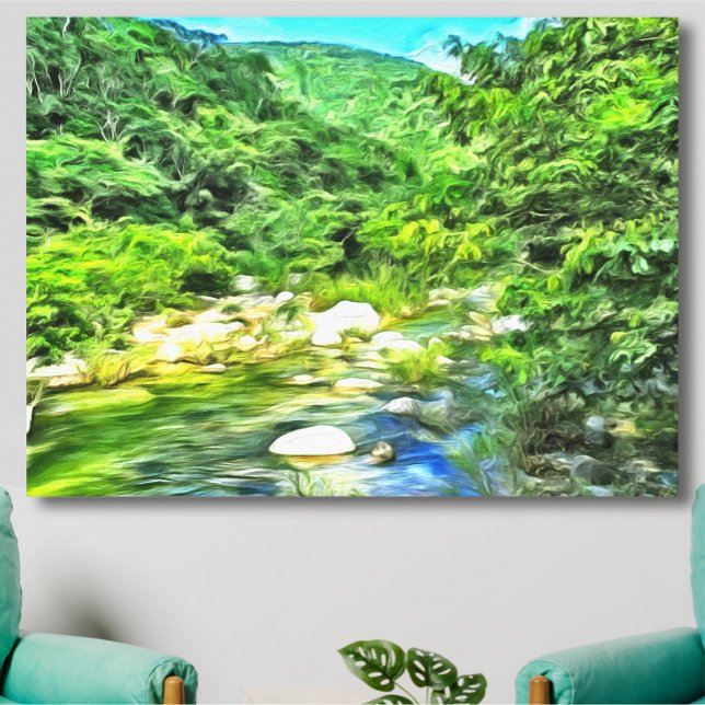Vallarta River South 0366 Art Canvas Print (Creator Uploaded)