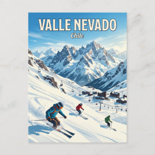 Valle Nevado Ski Resort Chile Postcard