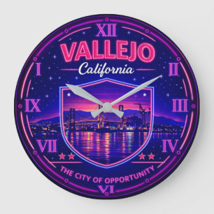 Vallejo California Waterfront Bridge Large Clock