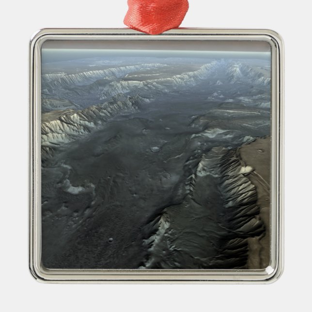 Valles Marineris, the Grand Canyon of Mars Metal Tree Decoration (Front)