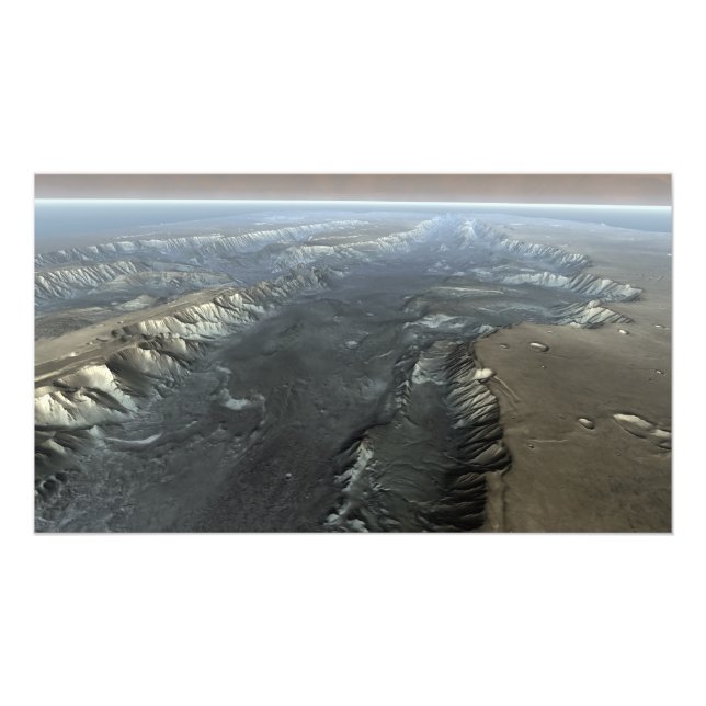 Valles Marineris, the Grand Canyon of Mars Photo Print (Front)