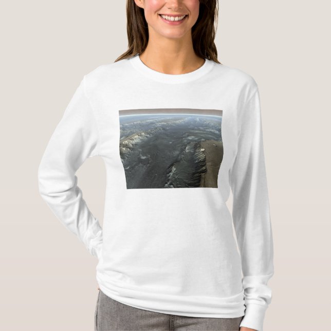 Valles Marineris, the Grand Canyon of Mars T-Shirt (Front)