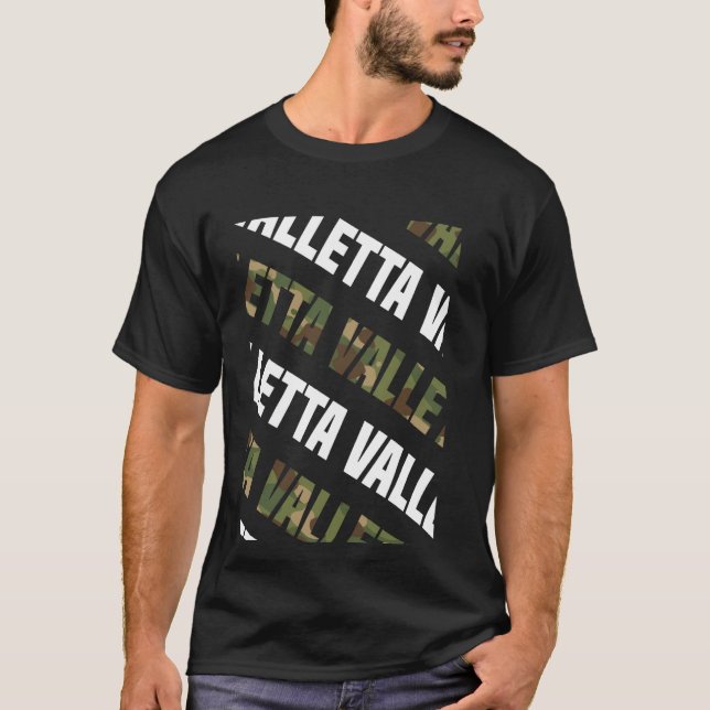 Valletta Camo Pattern Green Camouflage T-Shirt (Front)