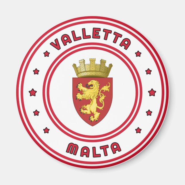 Valletta Coat of Arms, Malta Magnet (Front)