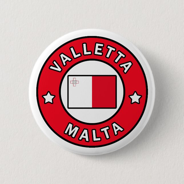 Valletta Malta 6 Cm Round Badge (Front)