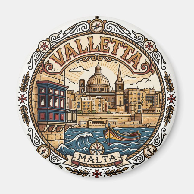 Valletta Malta Magnet (Front)