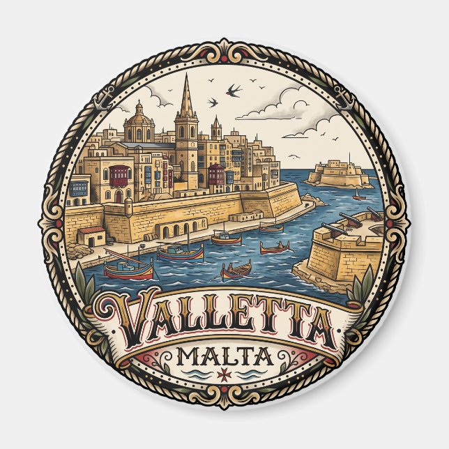 Valletta Malta Magnet (Front)