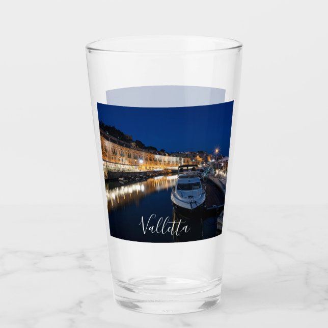 Valletta waterfront district with small harbor glass (Front)
