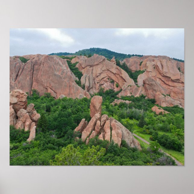 Valley and Rock Formations at Roxborough Poster (Front)