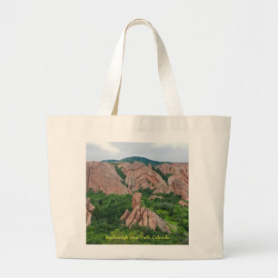Valley and Rock Formations at Roxborough Poster Large Tote Bag