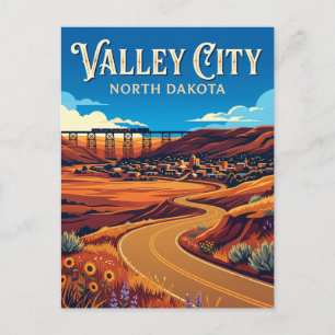 Valley City USA Postcard