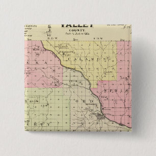 Valley County, Nebraska 15 Cm Square Badge