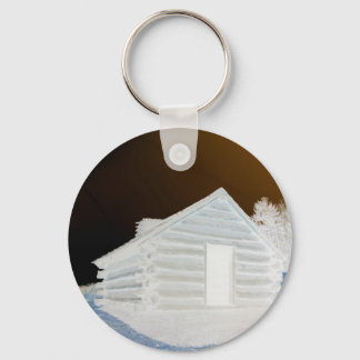 Valley Forge, Pa Cabin (colours modified) Key Ring