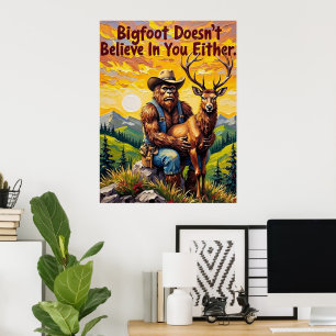 Valley Guardian: Bigfoot's Tender Moment Poster