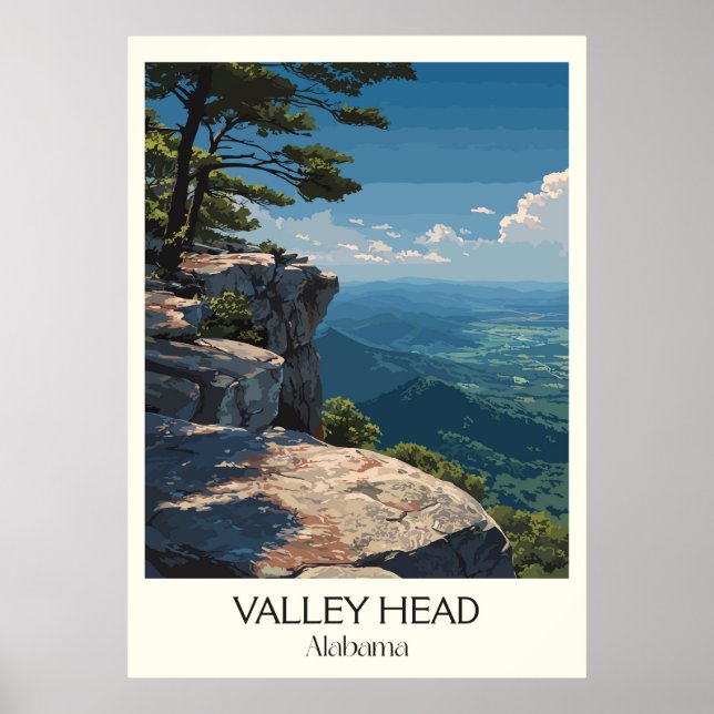 Valley Head Alabama Mountain Bluffs Poster (Front)