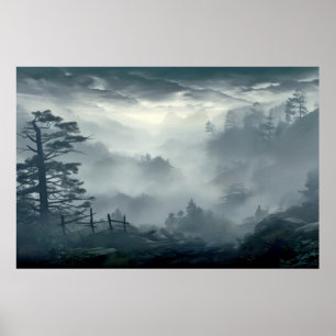 Valley Landscape Meditation Serene Calm Poster