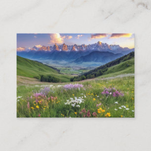Valley Nature Outdoors Landscape Calm Peaceful Business Card