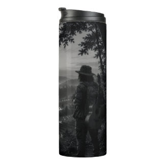 Valley of Dawn Black & White Wanderer Travel Mug