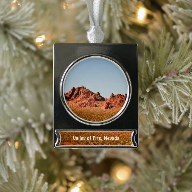 Valley of Fire, Nevada  Silver Plated Banner Ornament (Tree)