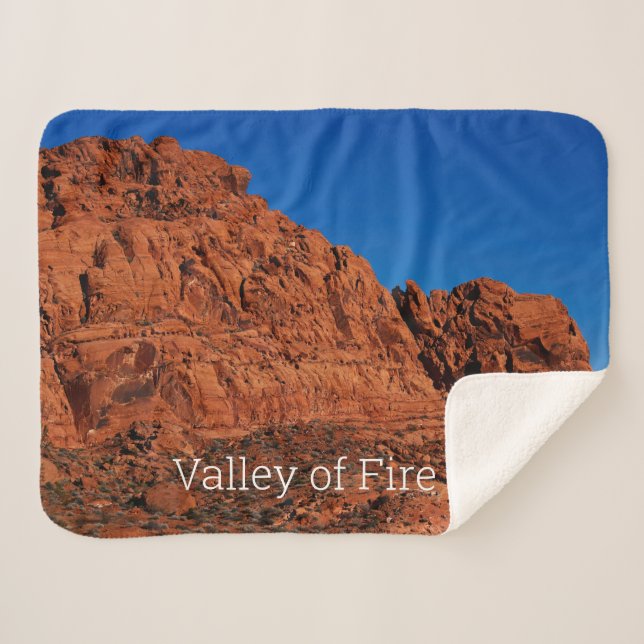 Valley of Fire Sherpa Blanket (Front (Horizontal))