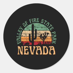 Valley Of Fire State Park Nevada Desert Hiking Classic Round Sticker