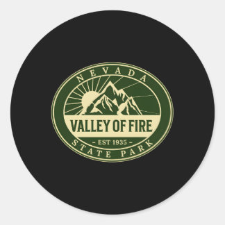 Valley Of Fire State Park Nevada Nature Hike Outdo Classic Round Sticker