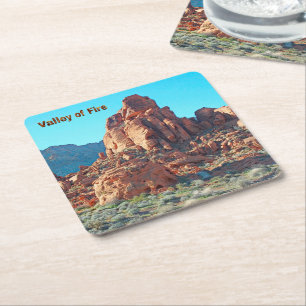 Valley of Fire State Park Square Paper Coaster