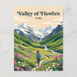 Valley of Flowers National Park India Postcard
