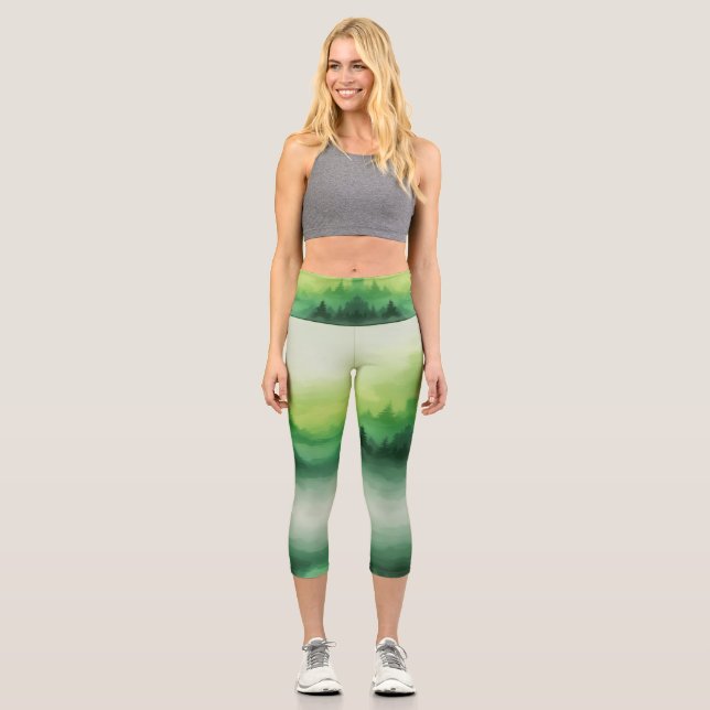 Valley of Still Echoes Capri Leggings (Front)