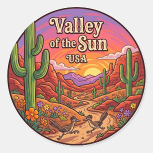 Valley of the Sun USA Classic Round Sticker