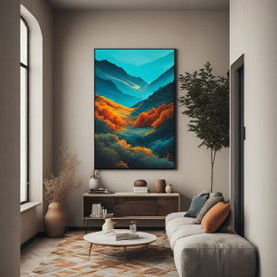 Valley of Vibrant Colours Poster