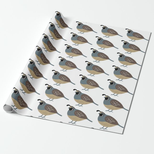 Valley Quail Wrapping Paper (Unrolled)