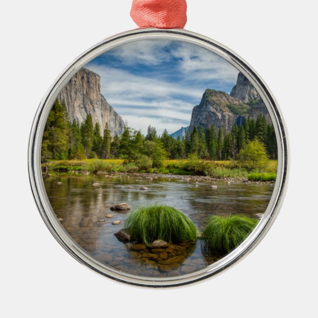 Valley View in Yosemite National Park Metal Tree Decoration (Front)