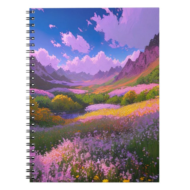 Valley's Blossom Kaleidoscope Notebook (Front)