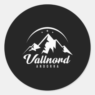 Vallnord Andorra Ski Resort Skiing Snowboarding  Classic Round Sticker