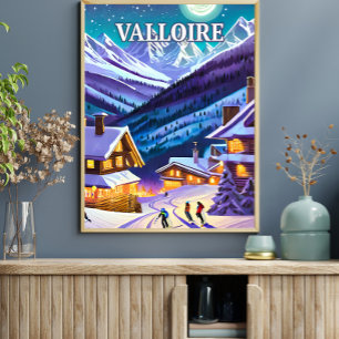 Valloire: Alpine Canvas, Winter Eclats in Harmo Poster